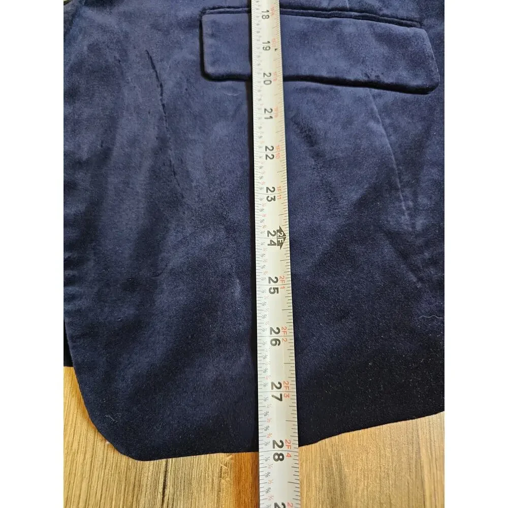 Talbots Blue Velvet Blazer Women's Size 16W Petite NWT Career Preppy Academia - Picture 6 of 8